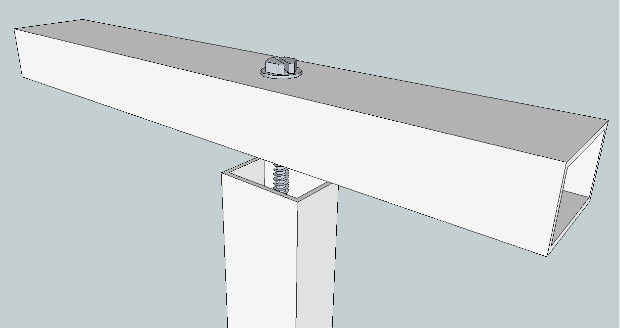 Composite joint open cross-section showing hollow core