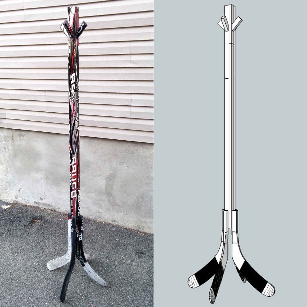 Hockey Stick Coat Rack
