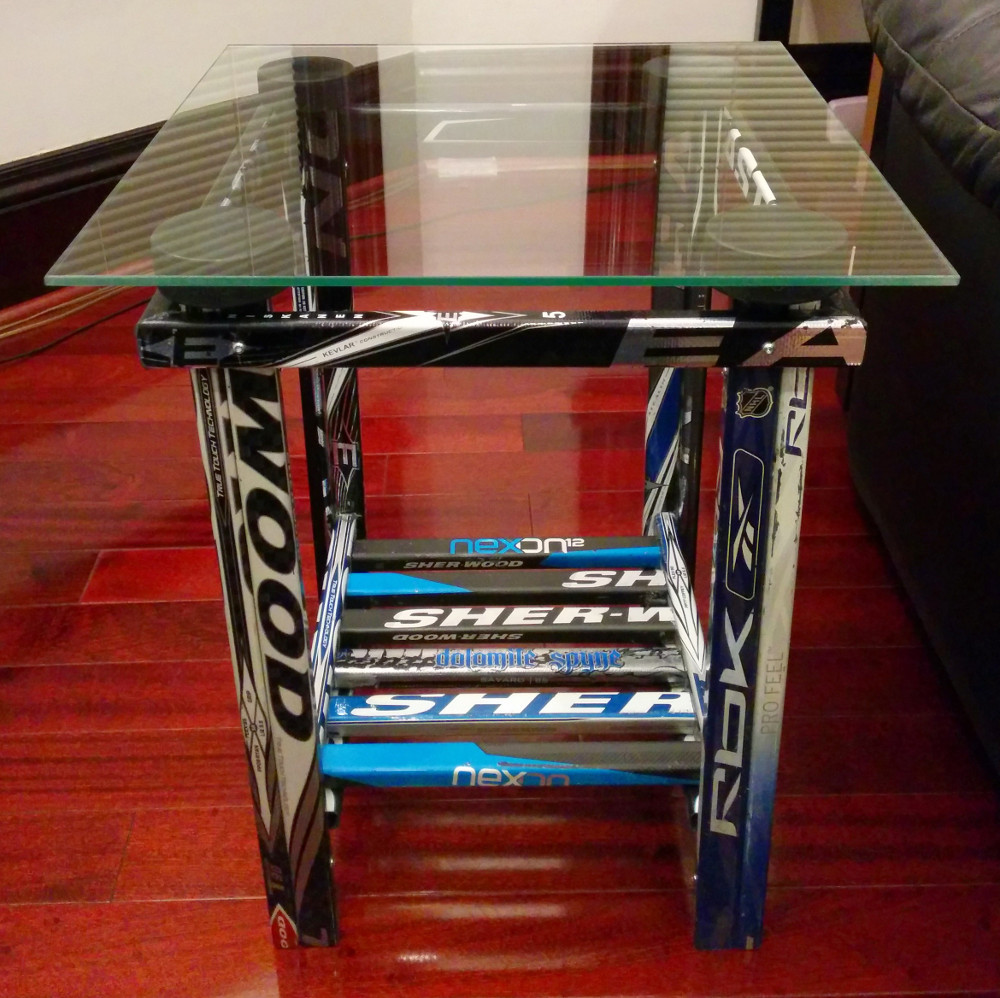 Hockey Stick End Table